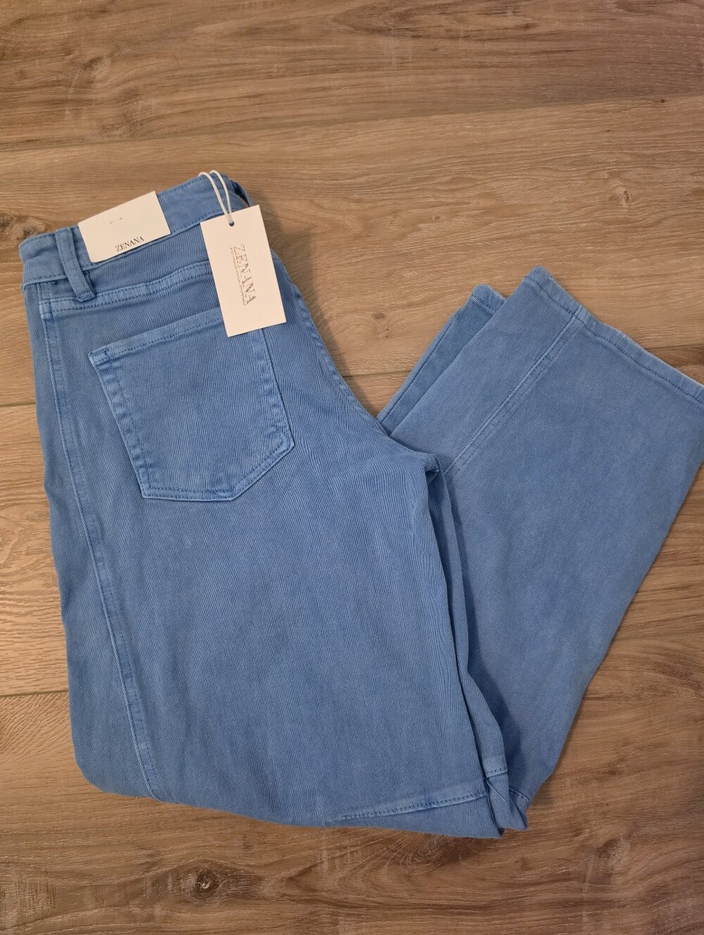 Zenana Ocean Blue Barrel Jeans - Size MEDIUM